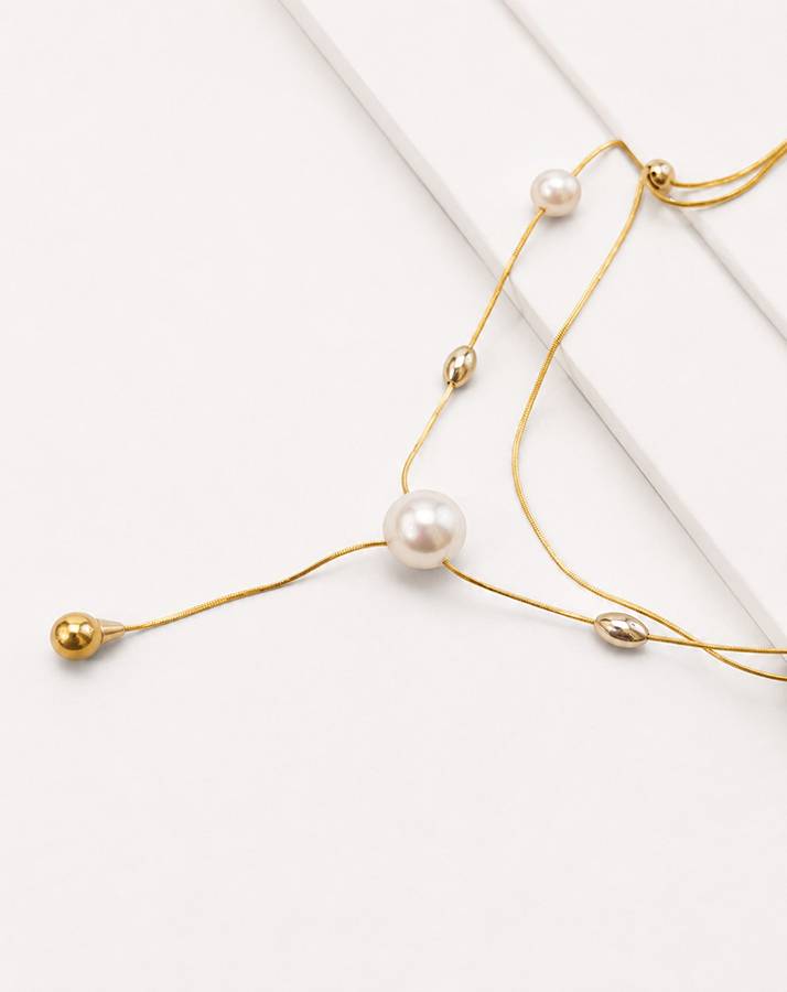 LAYERED PEARL NECKLACE
