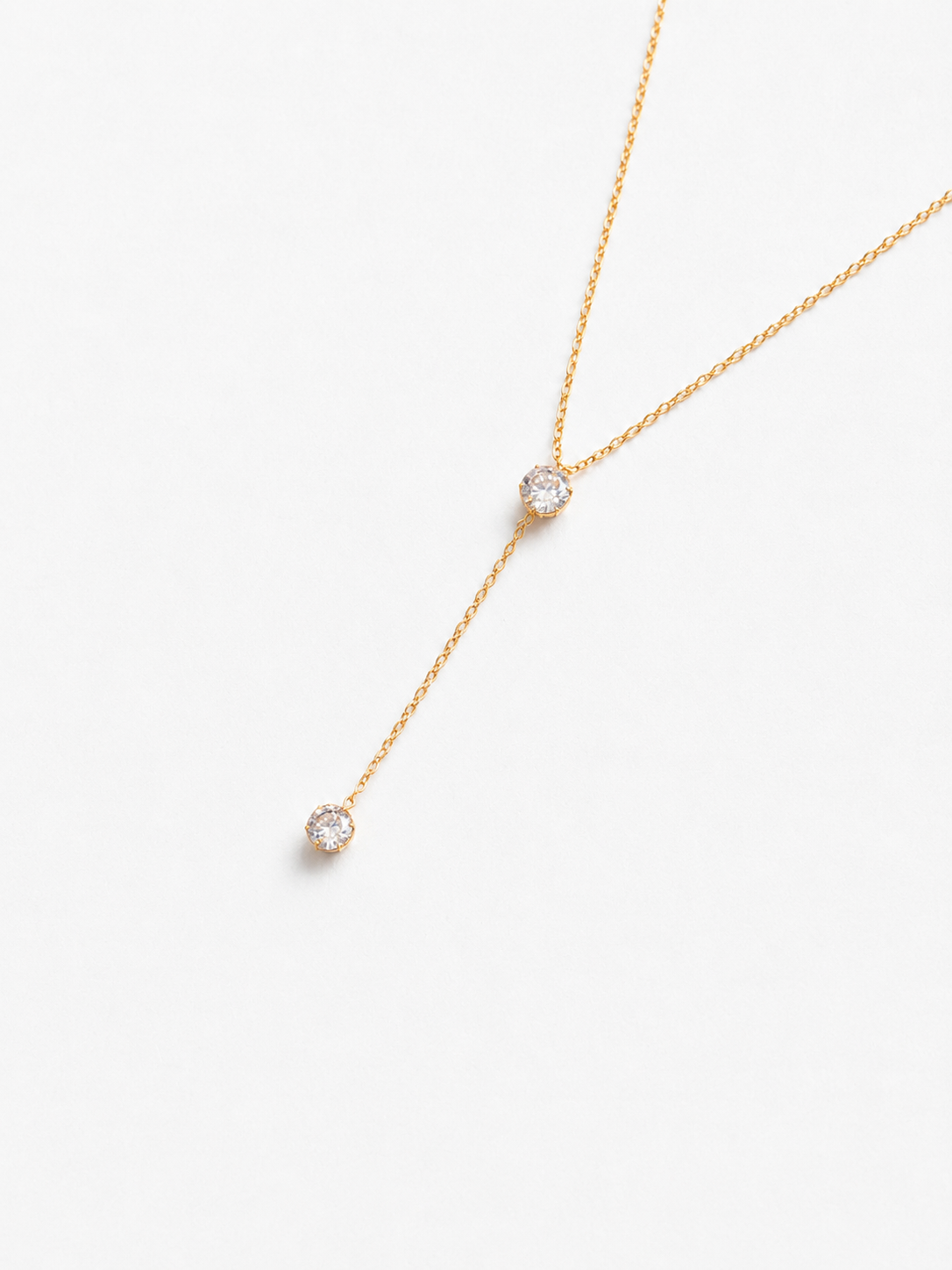 Round Solitaire Y Necklace