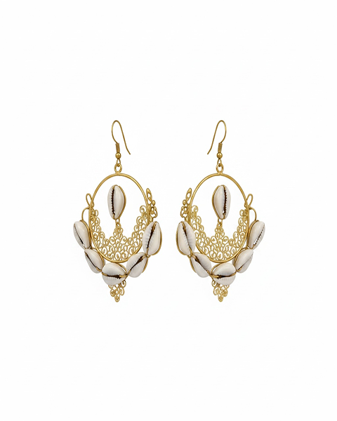 Cowri Conch Shell Earrings