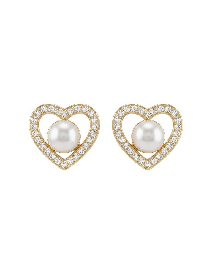 PEARL HEART STUDS