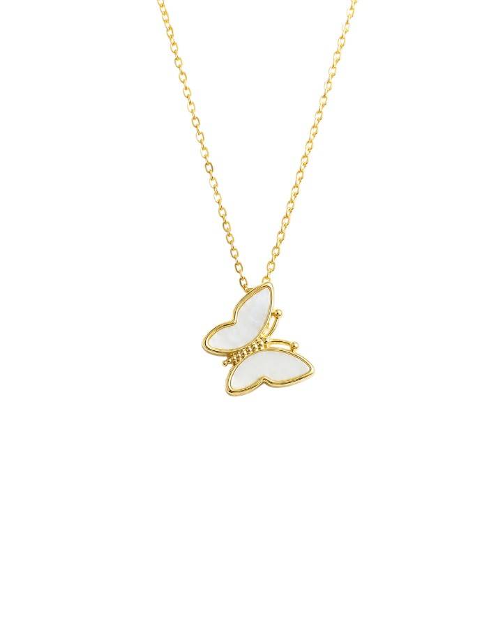 MOP BUTTERFLY NECKLACE