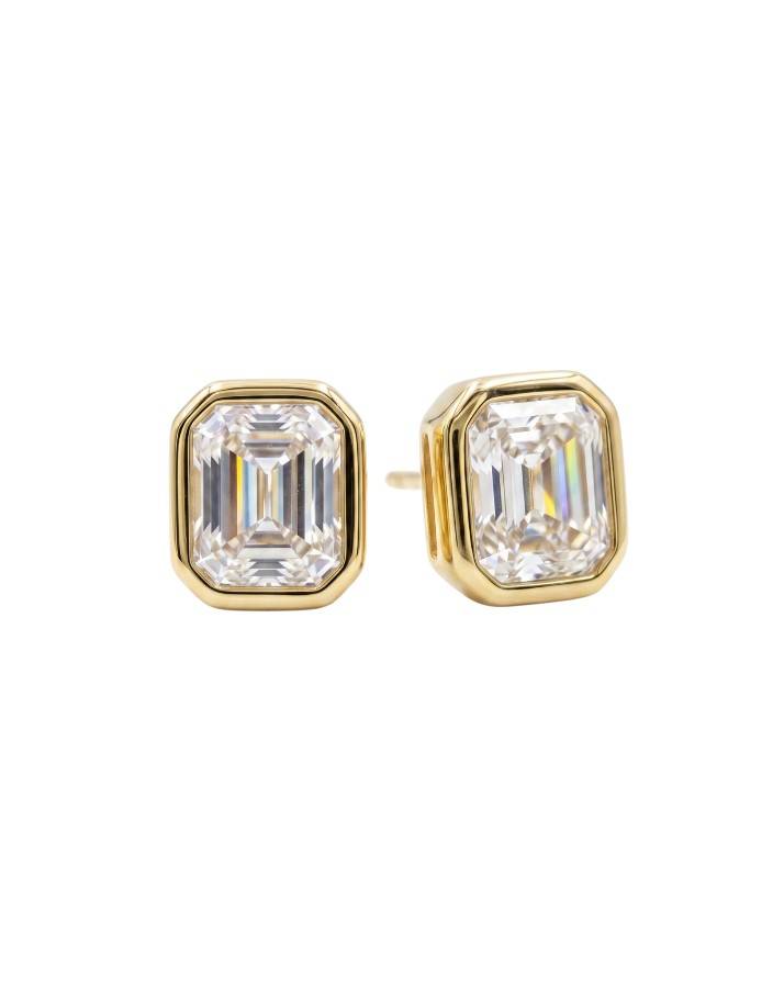Princess Cut Solitaire Studs